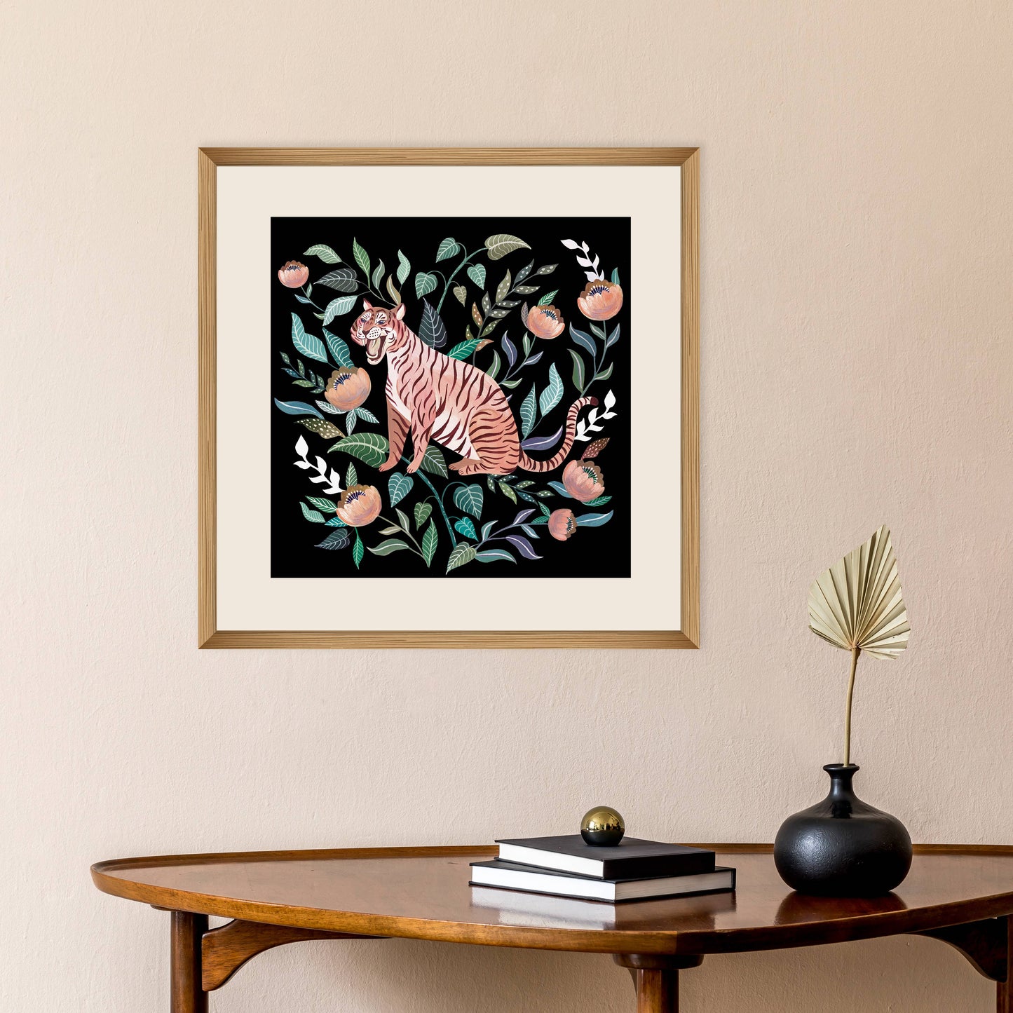 Fierce Tiger Art Print | Cat Art | Wild Tiger: 8x8