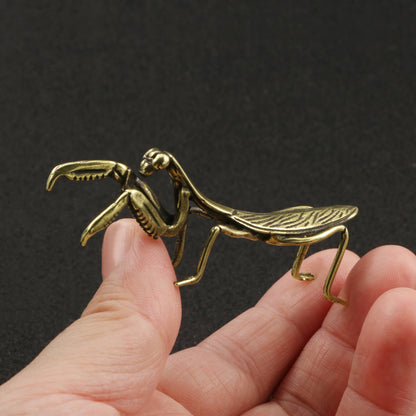 Praying Mantis Solid Copper Insect Ornament Miniature Model