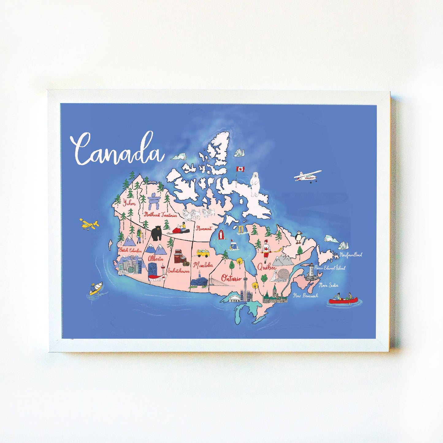 Canada map, Art print