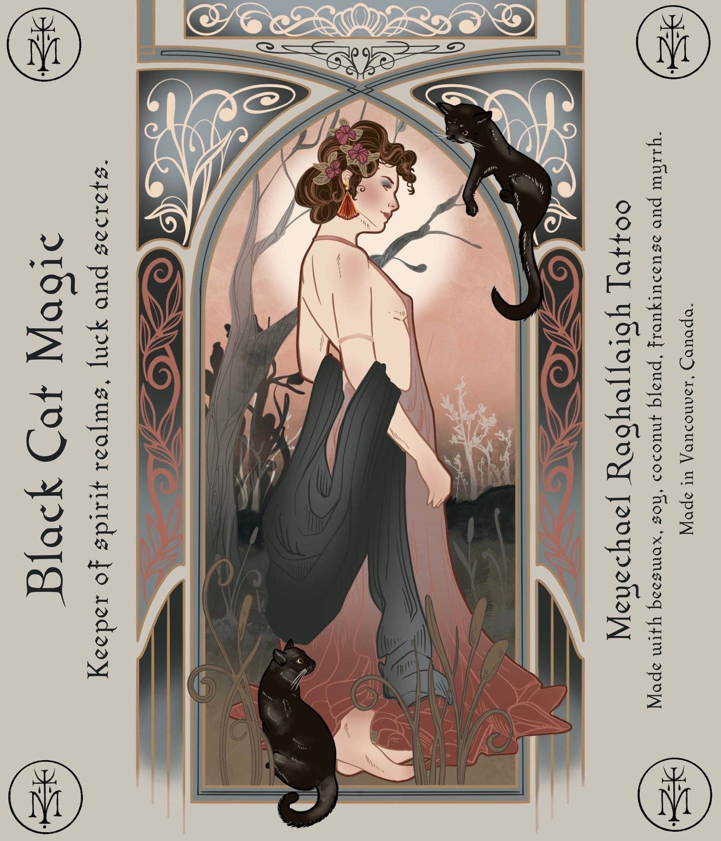 Black Cat Magic 7 Day Art Candle