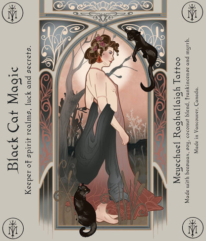 Black Cat Magic 7 Day Art Candle