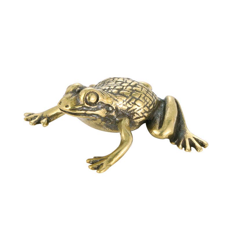 Brass Toad Artwork Ornament Miniature Model: A / Dark