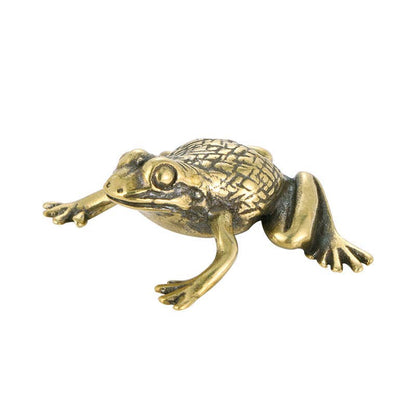 Brass Toad Artwork Ornament Miniature Model: A / Dark