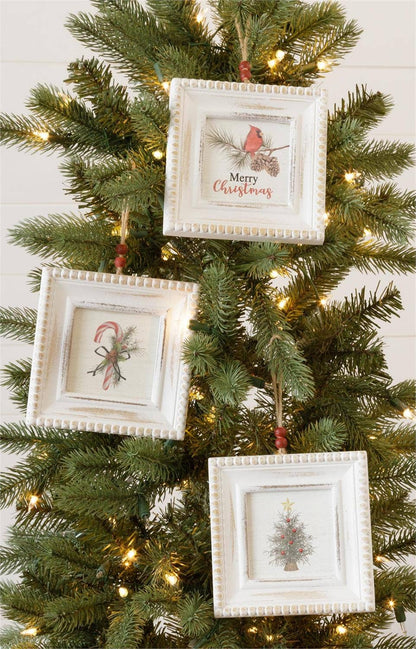 Beaded Mini Frames - Tree, Candy Cane, Cardinal