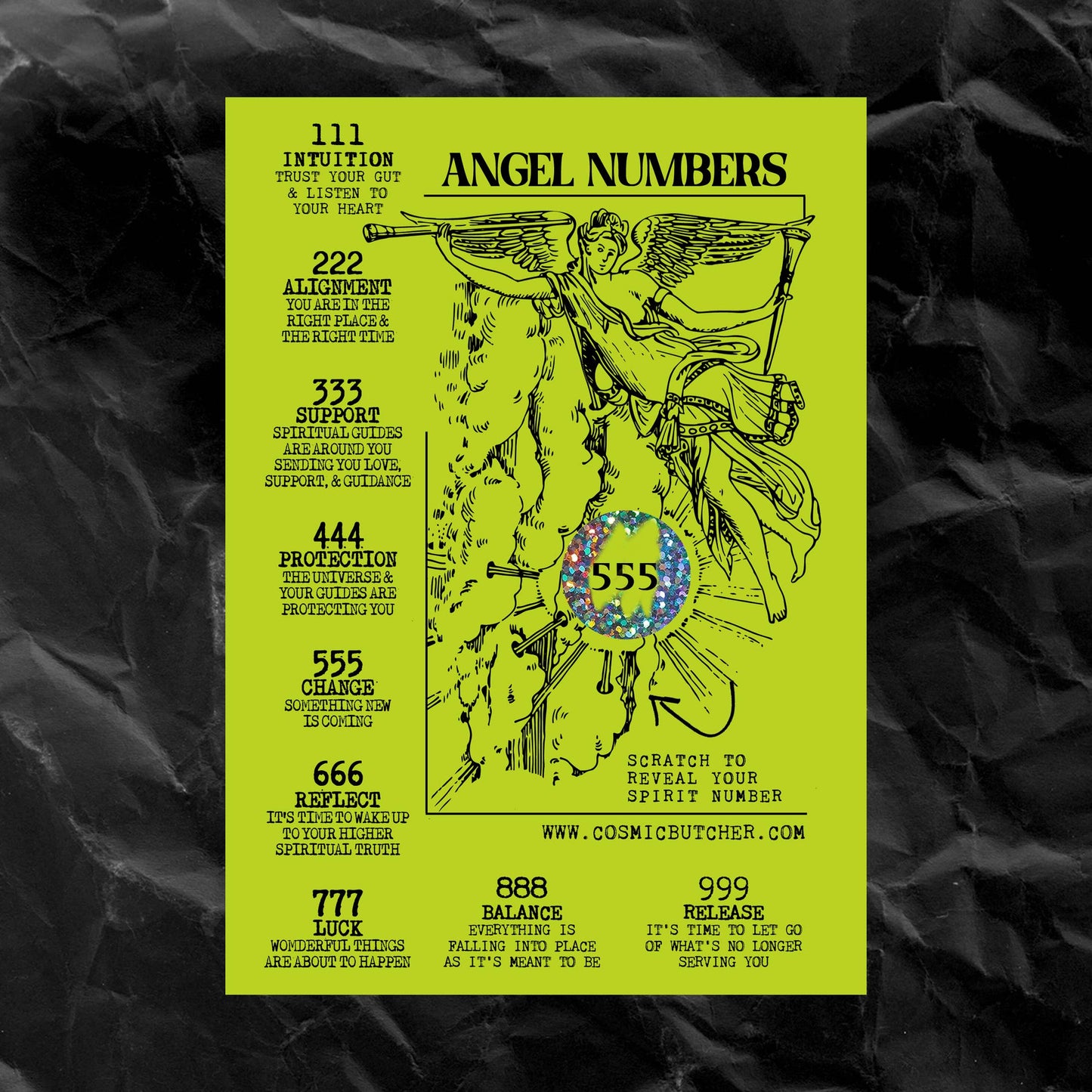 Angel Number Scratch Off Affirmation Card | Divination Cards