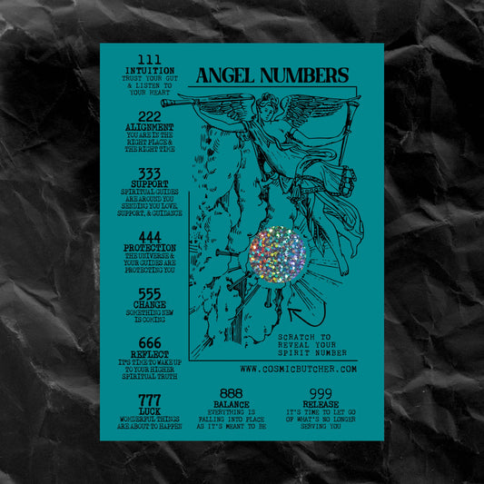 Angel Number Scratch Off Affirmation Card | Divination Cards