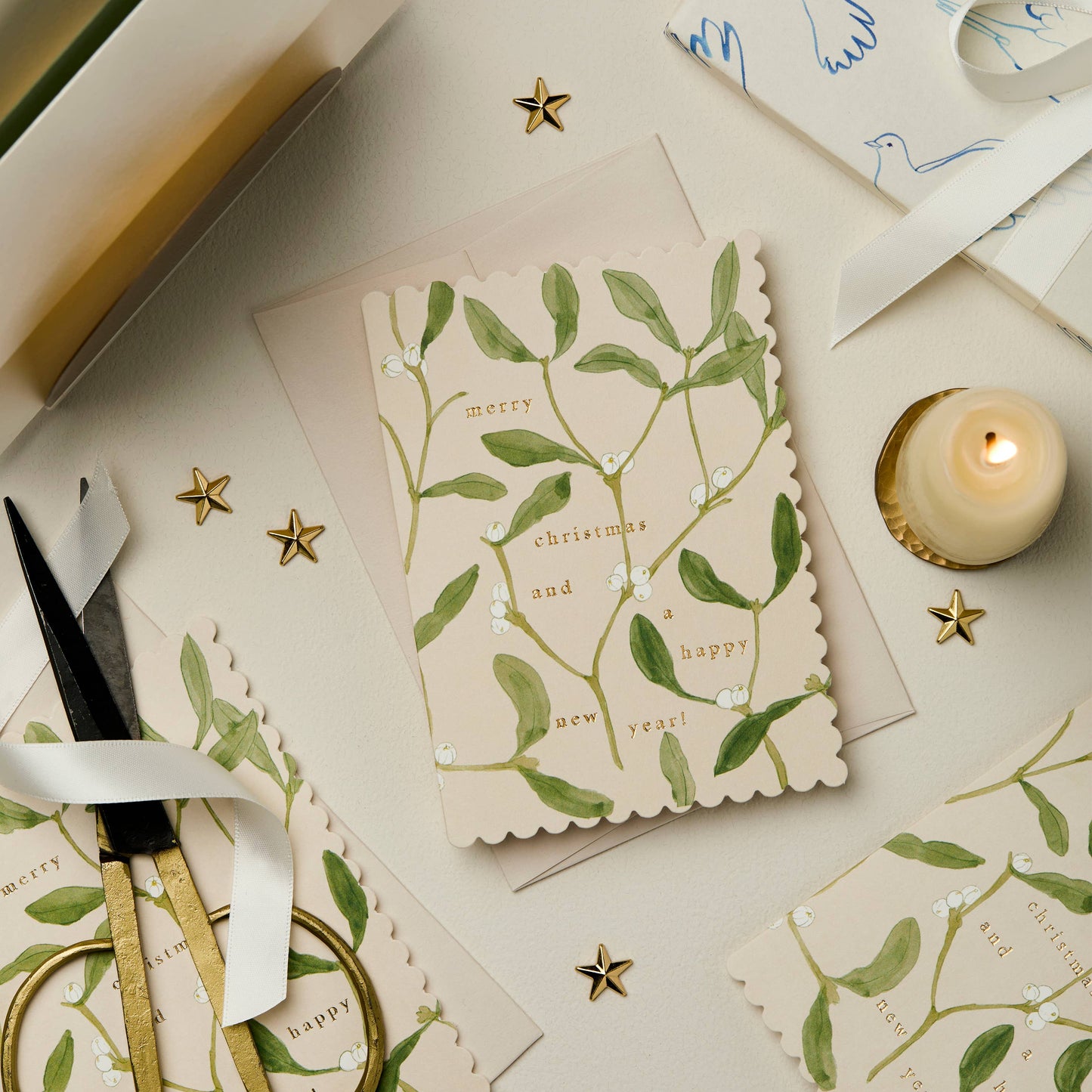 Mistletoe 'Merry Christmas' Card