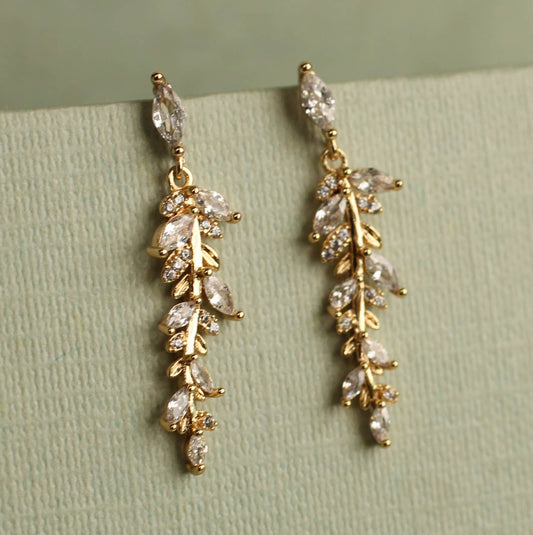 Feather Fern Drop Earrings: + Glass & Cork Cloche