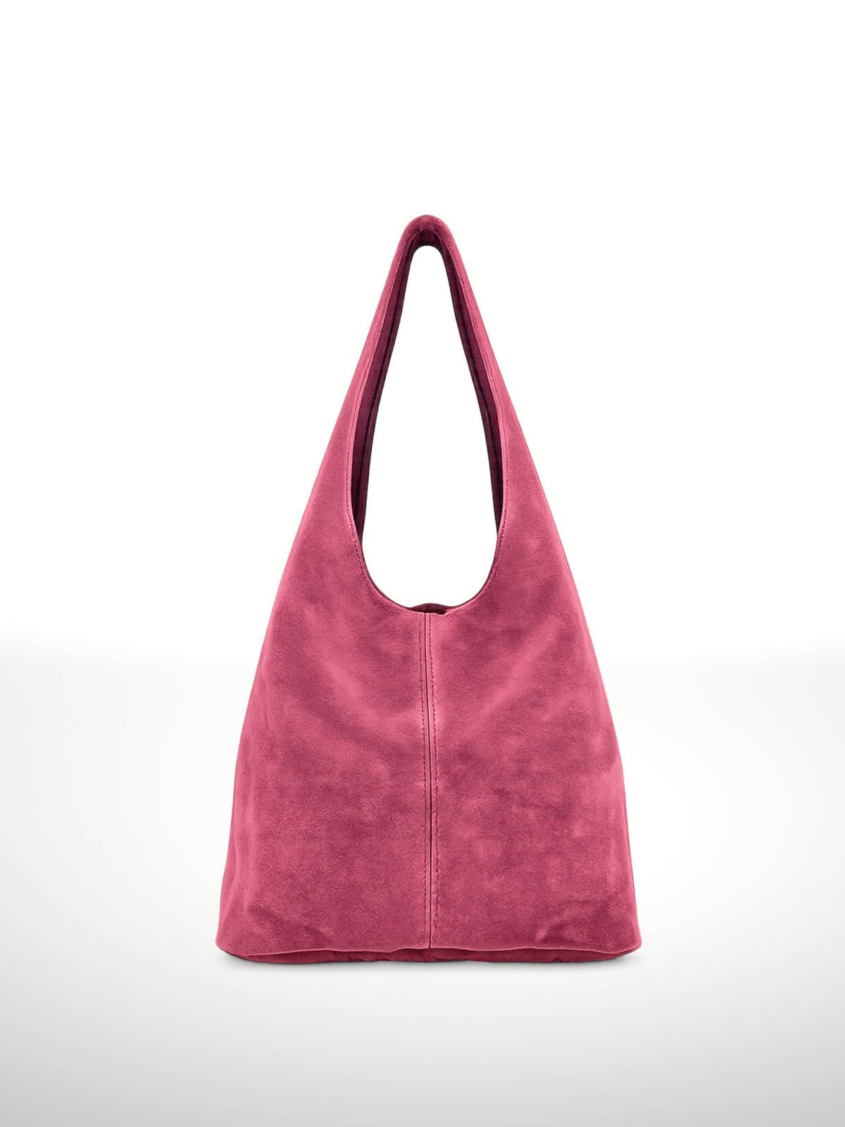 SILVIA - Suede leather bag: Wine red