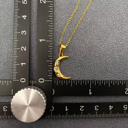 Crescent Moon Charm Necklace