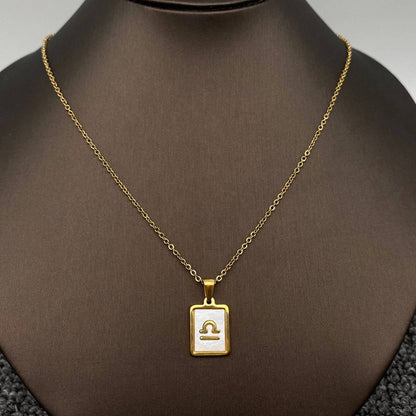 Zodiac  Square Necklace