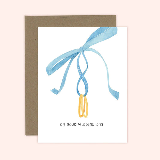 Infinite Love Wedding Day Card: White