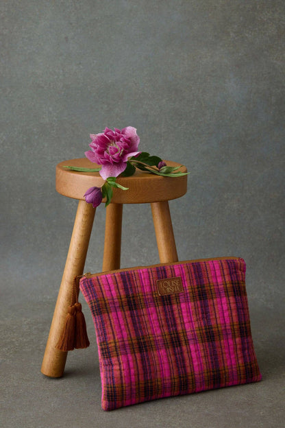 Domina Pouch: Carreaux Rose