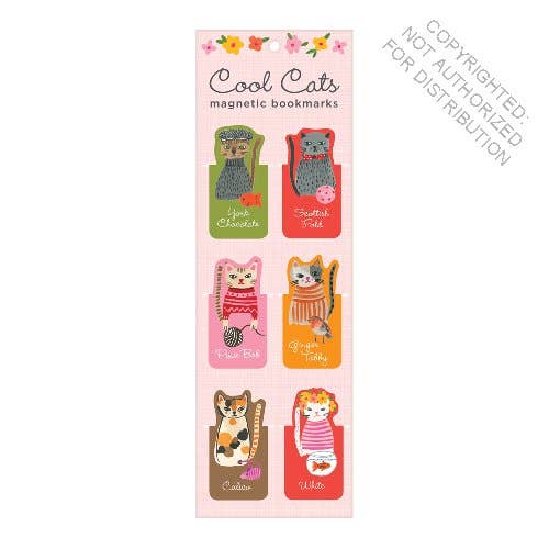 Cool Cats Magnetic Bookmarks