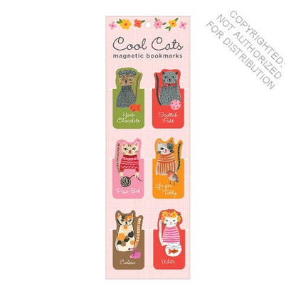 Cool Cats Magnetic Bookmarks