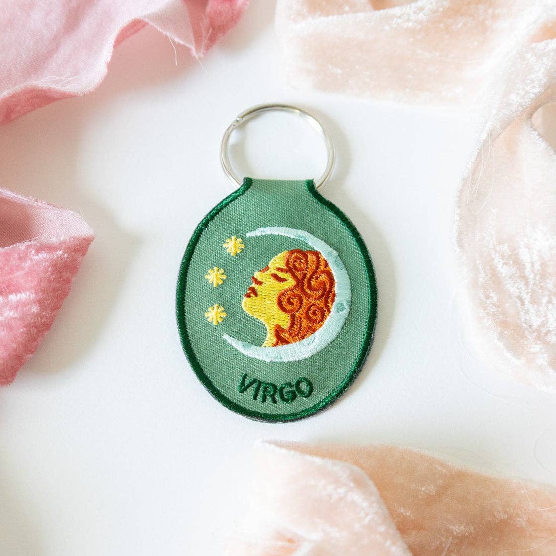 Virgo Embroidered Keychain