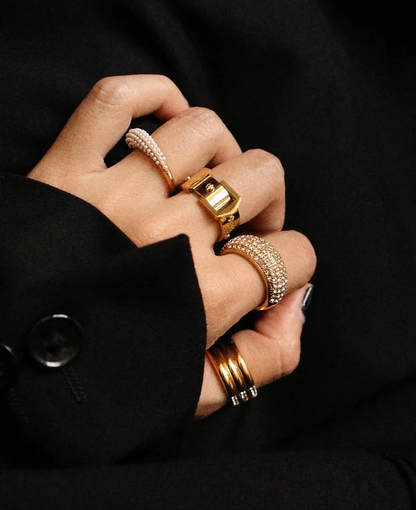 Buckle UP- Stainless Steel Saddle Up Belt Ring- 14K Gold: 8