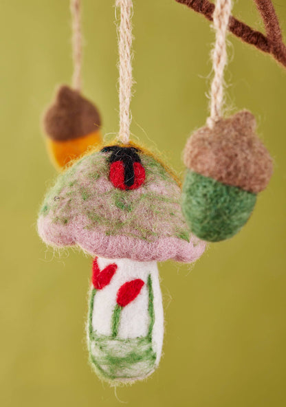 Felt Mushroom Ornament