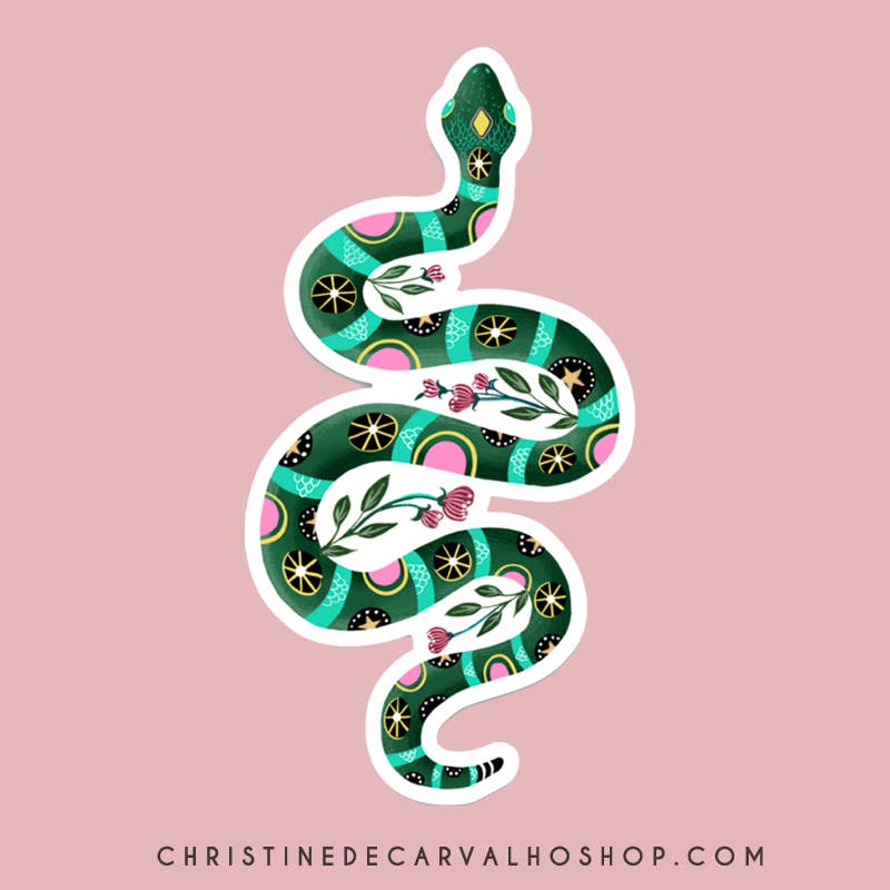 Green Snake Sticker | Serpent Sticker