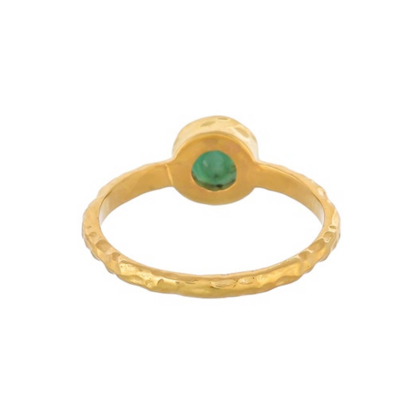 Emerald Gold Plated Ring