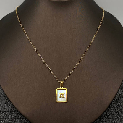 Zodiac  Square Necklace