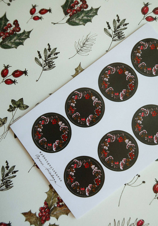 Floral Wreath Sticker Set