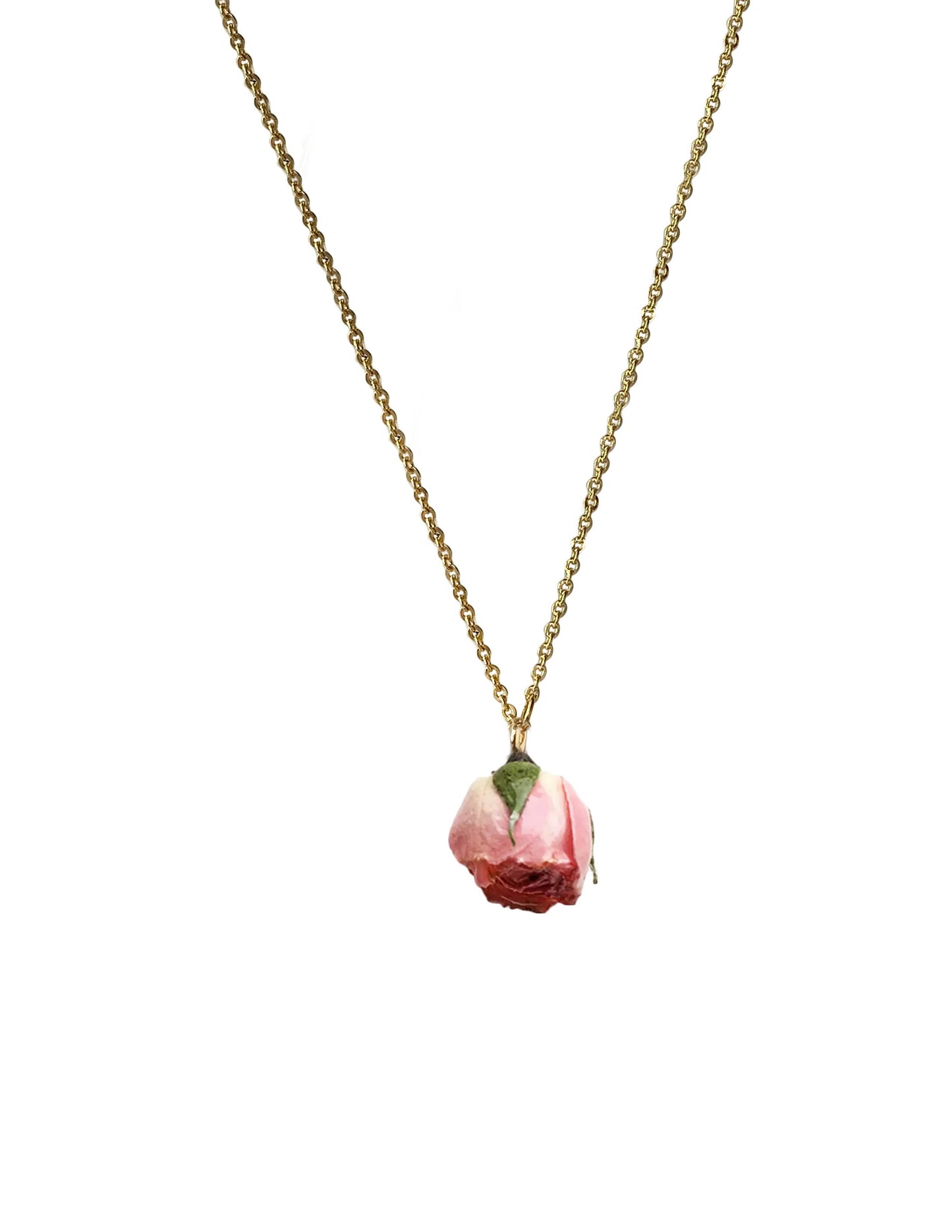 Rose Necklace: Pink / Gold