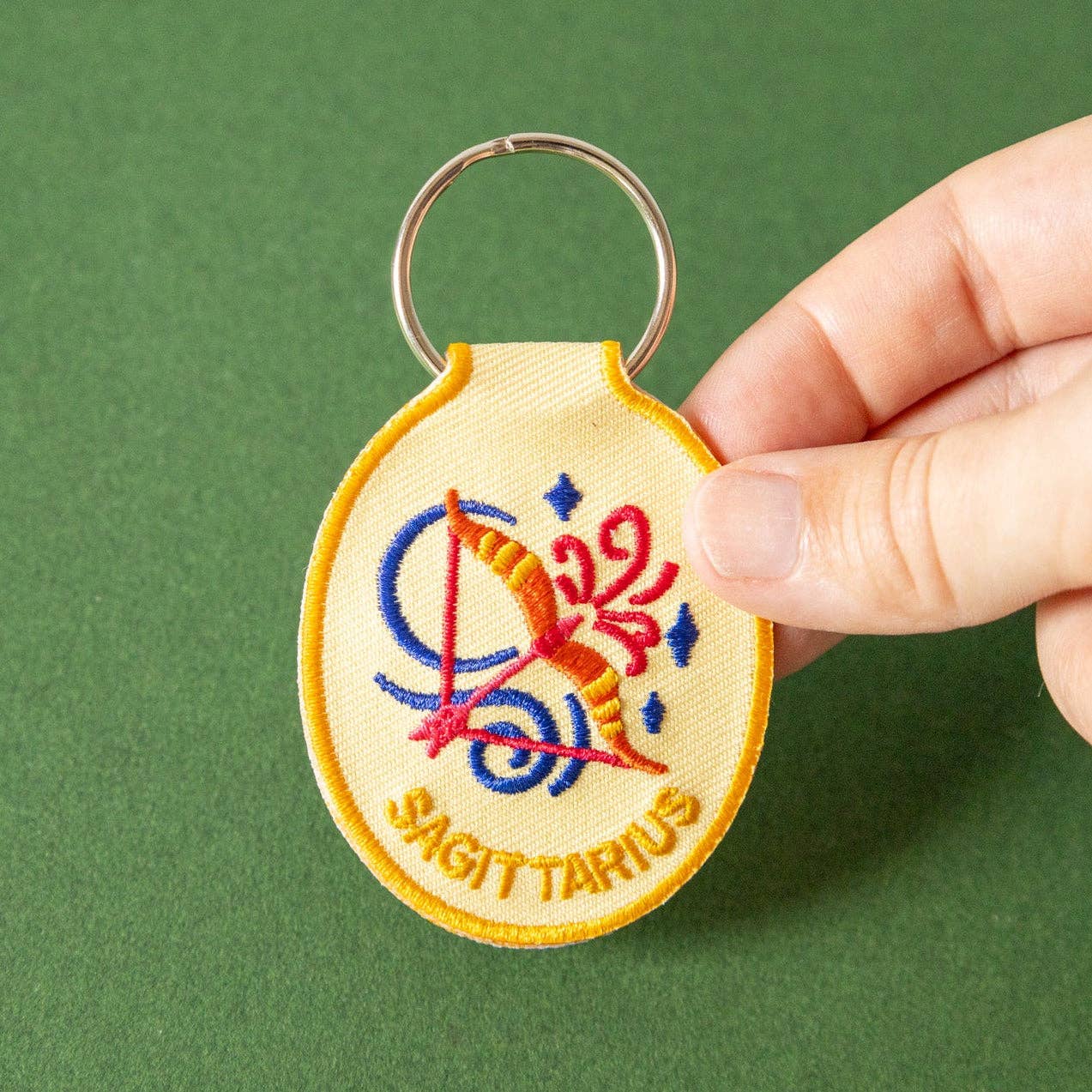 Sagittarius Embroidered Keychain