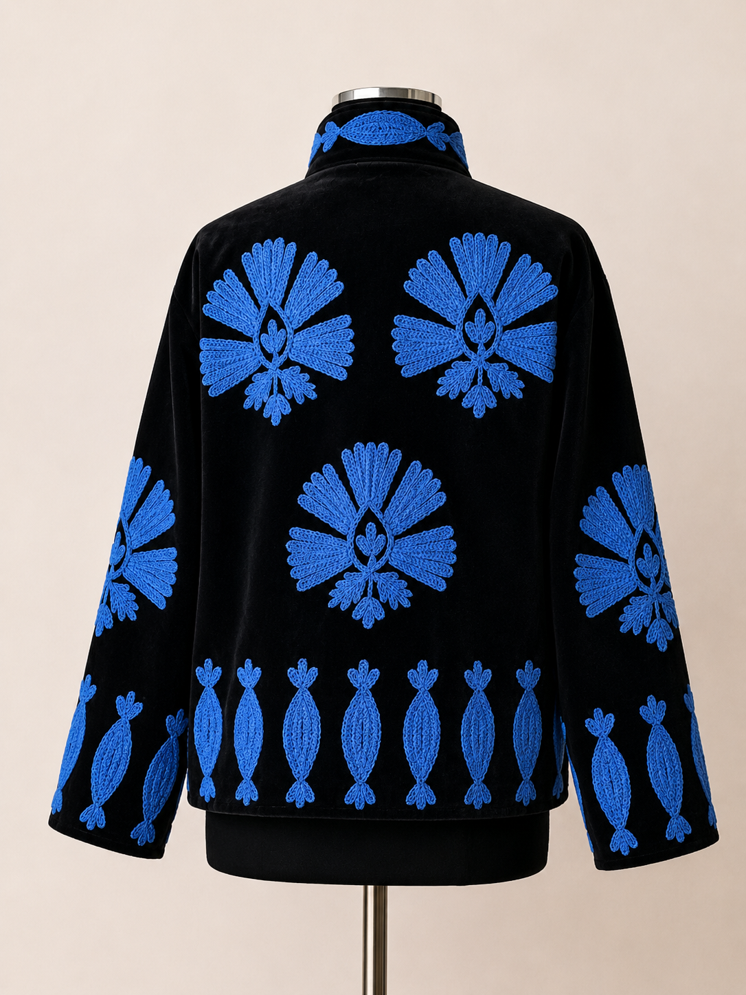Suzani velvet embroidered jacket