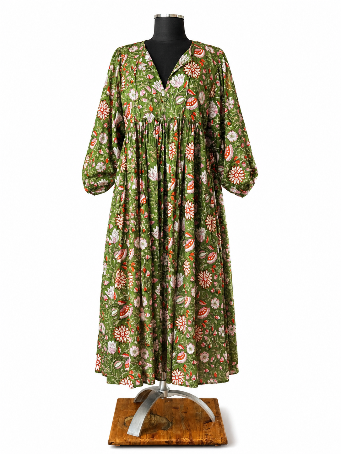 Meena Block Print Maxi Dress
