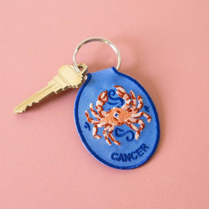 Cancer Embroidered Keychain