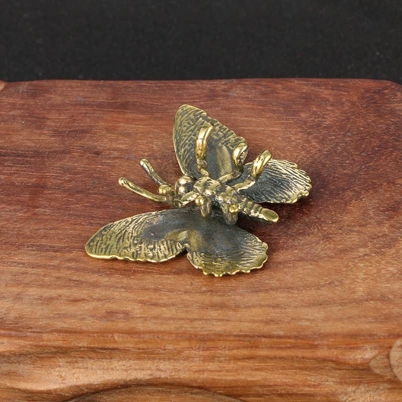 Brass Insect Butterfly Brass Ornaments Miniature Model: B