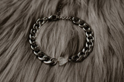 Clear Quartz Magician Bracelet – Raw Crystal & Chunky Chain