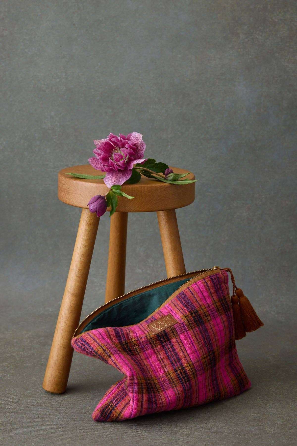 Domina Pouch: Carreaux Rose