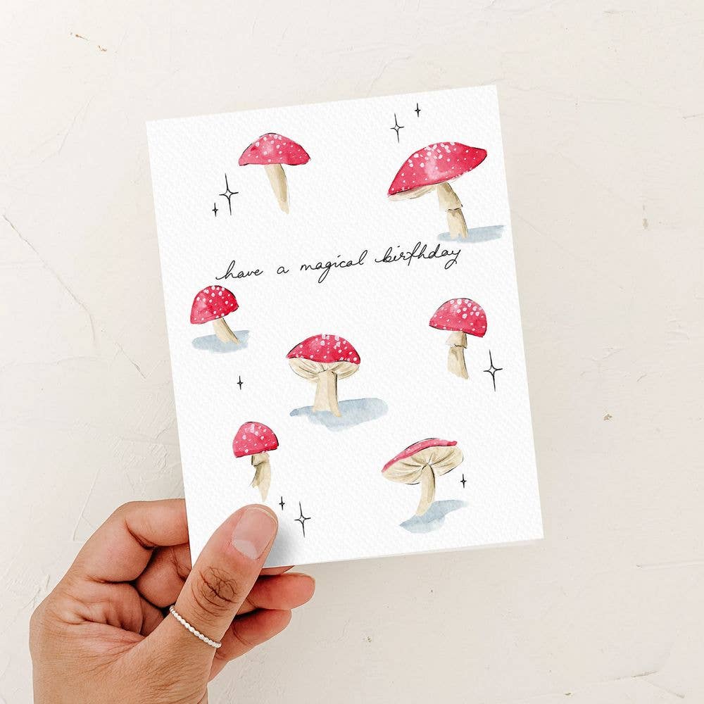 Magical Birthday Card | Red Mushroom: Kraft