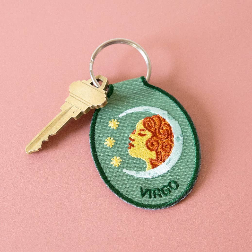Virgo Embroidered Keychain