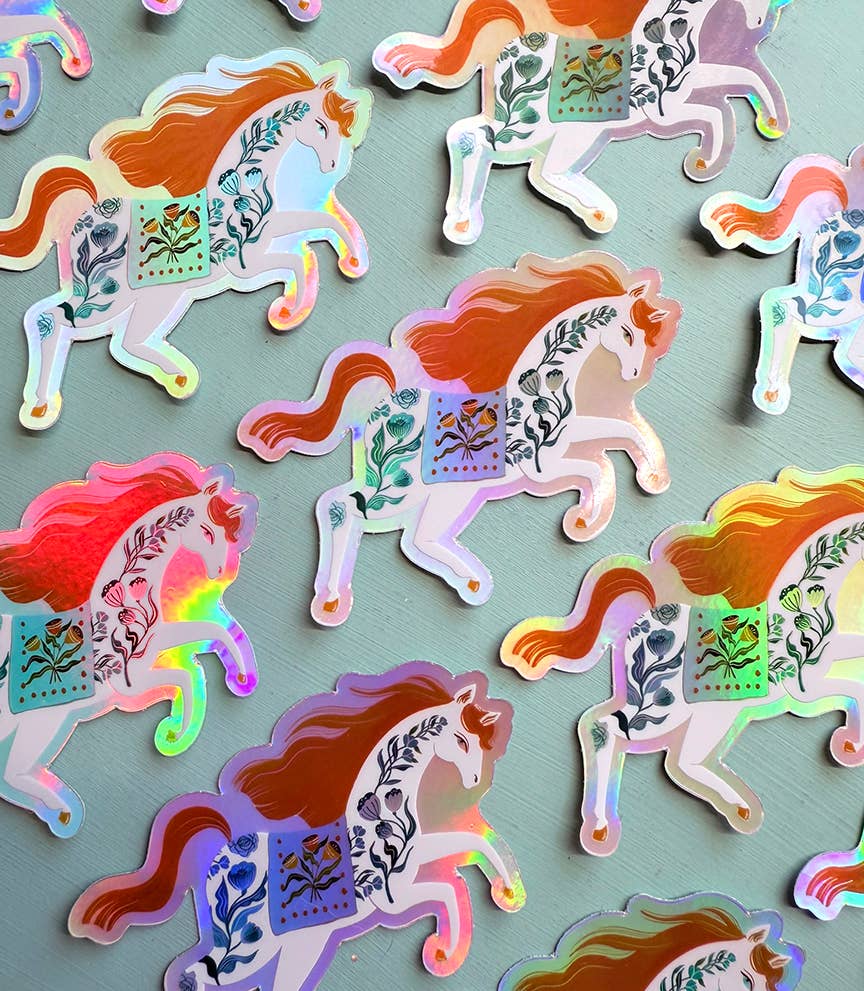 Horse Iridescent l Sticker - Folklore - Magical