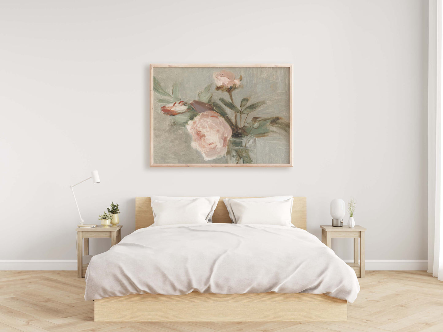 Peonies Antique Vintage Art Print: 8x10in