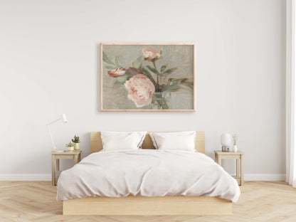 Peonies Antique Vintage Art Print: 8x10in