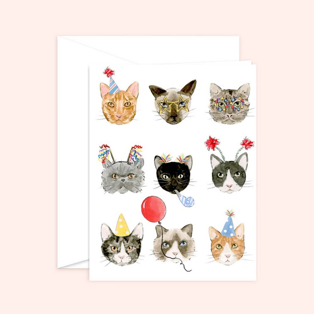 Birthday Cats Greeting Card: Kraft