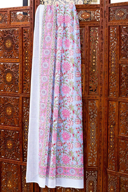Sunanda Block Print Sarongs : Indigo & White
