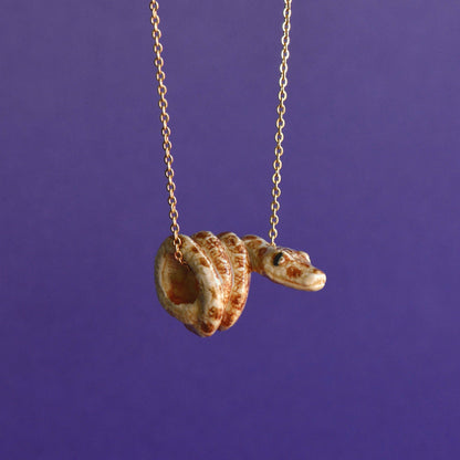 Camp Hollow Brown Python Necklace
