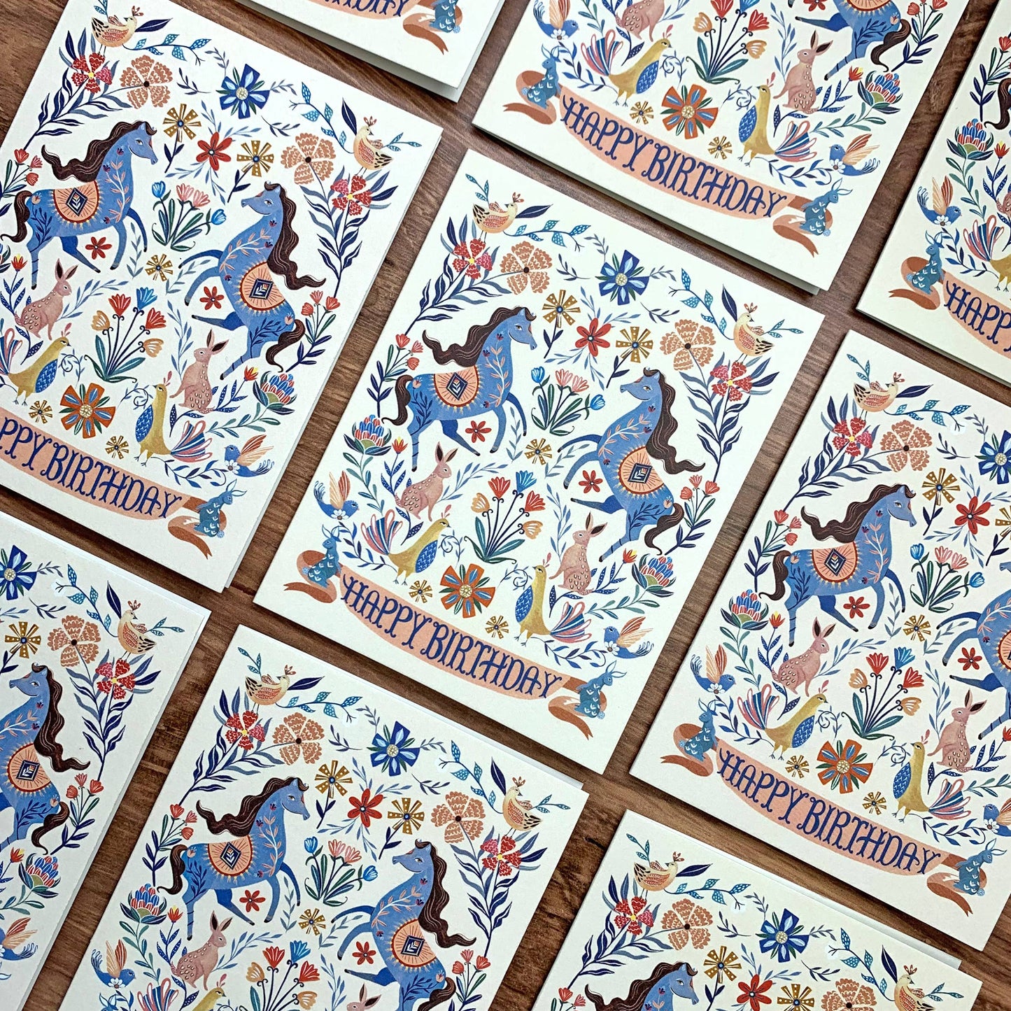 Folk Pony Card | Stationery  | Birthday Greeting Card
