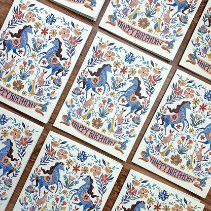 Folk Pony Card | Stationery  | Birthday Greeting Card