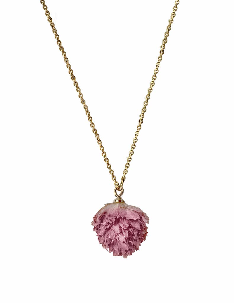 Clover Flower Necklace: Purple / Gold