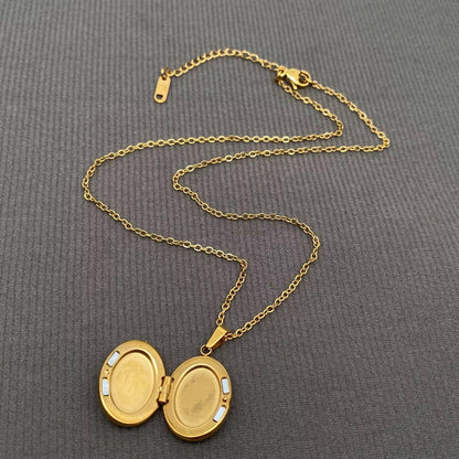 Star Moon locket charm Necklace