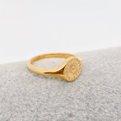 Sun Celestial Gold Plated Ring