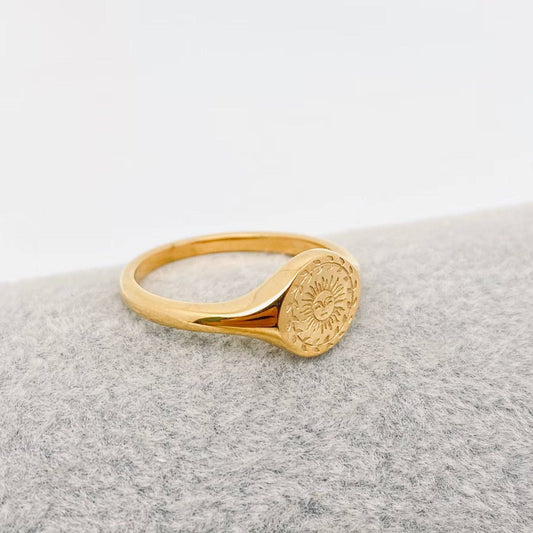 Sun Celestial Gold Plated Ring