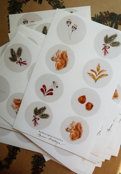 Winter season Sticker Set