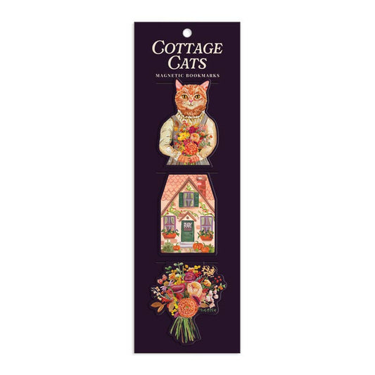 Cottage Cats Magnetic Bookmarks